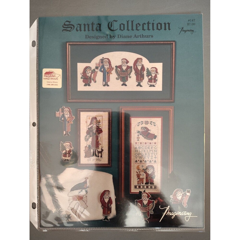Imaginating SANTA COLLECTION Cross Stitch Pattern Leaflet 147 Diane Arthurs 1996